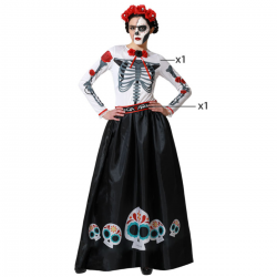 Disfraz Catrina Mexicana con Esqueleto