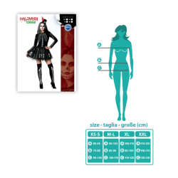 Disfraz Esqueleto Mujer con Falda Tul Brillante