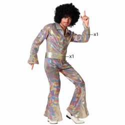 Disfraz Disco Multicolor para Hombre Adulto con Cinturón