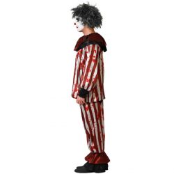 Disfraz Payaso Terror Rojo para Hombre Adulto con Camiseta y Pantalón