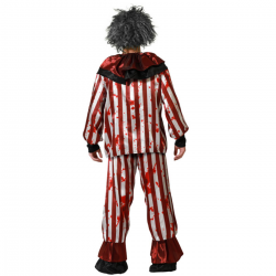 Disfraz Payaso Terror Rojo para Hombre Adulto con Camiseta y Pantalón
