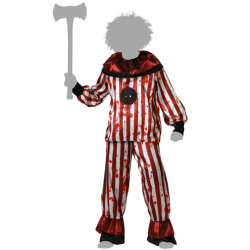 Disfraz Payaso Terror Rojo para Hombre Adulto con Camiseta y Pantalón