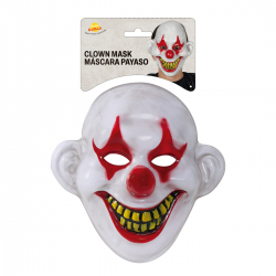 Máscara Payaso Blanco Terrorífica para Adulto