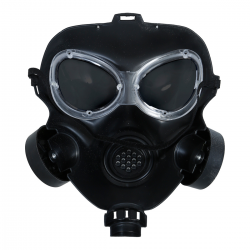 Máscara de Gas Negra PVC para Disfraz
