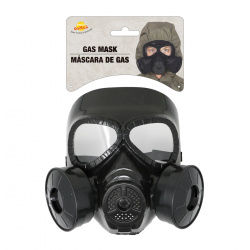 Máscara de Gas Negra PVC para Disfraz