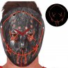 Máscara de Hockey Negra con Luz LED Roja