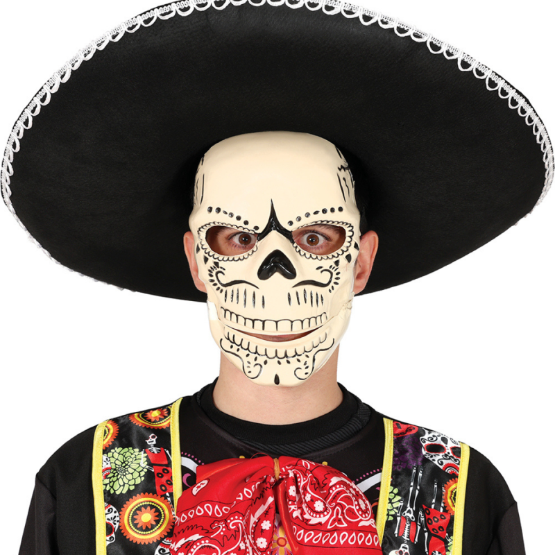 Máscara de Esqueleto Mexicano PVC