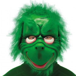 Máscara Duende Verde Gruñón con Pelo