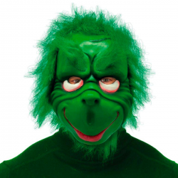 Máscara Duende Verde Gruñón con Pelo