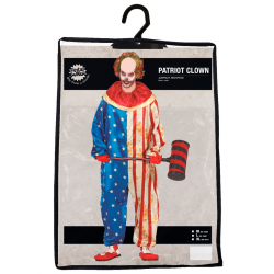 Disfraz de Payaso Patriota Hombre Adulto