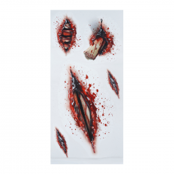 Tatuajes Adhesivos Herida Abierta 30x14 cm
