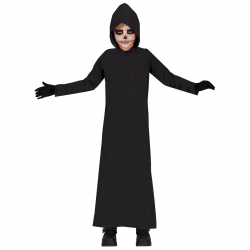 Túnica Negra con Capucha Infantil