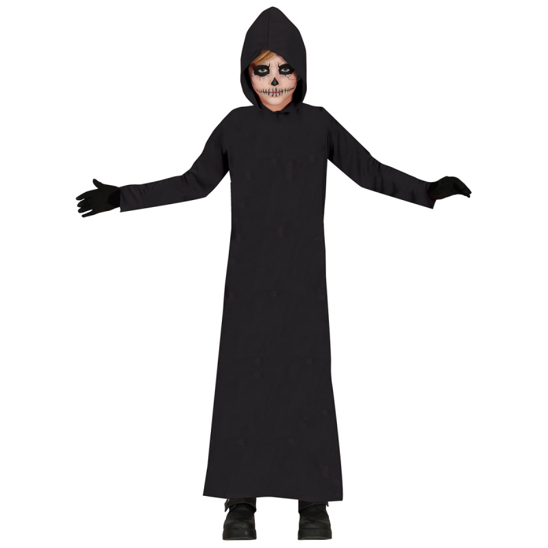 Túnica Negra con Capucha Infantil