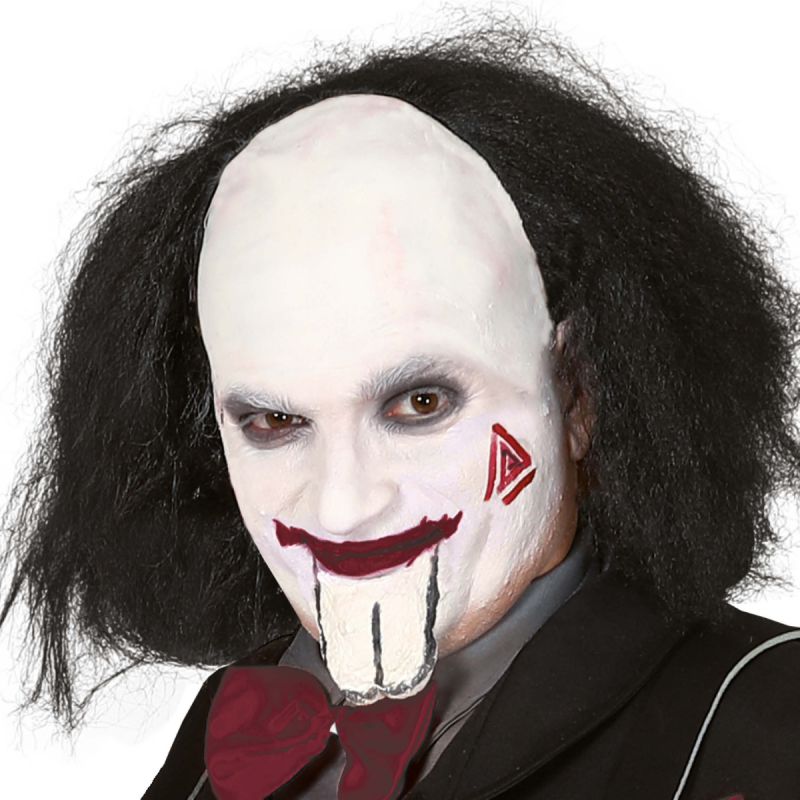 Peluca Calva con Pelo Negro