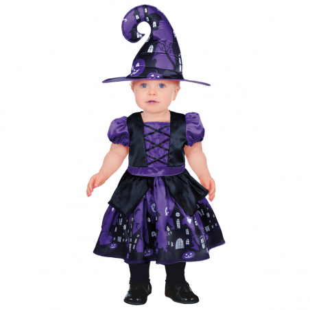 Disfraz Purple Witch Bebé Niña