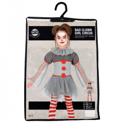 Disfraz de Payasa Malvada Infantil