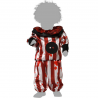 Disfraz de Payaso Diabólico a Rayas para Bebé