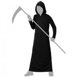 Disfraz Tenebroso Infantil con Túnica Negra y Capucha
