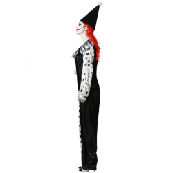 Disfraz Payaso Siniestro Blanco y Negro Unisex Adulto