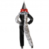 Disfraz Payaso Siniestro Blanco y Negro Unisex Adulto