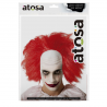 Peluca Calva Payaso Roja