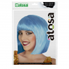 Peluca Corta Azul con Flequillo