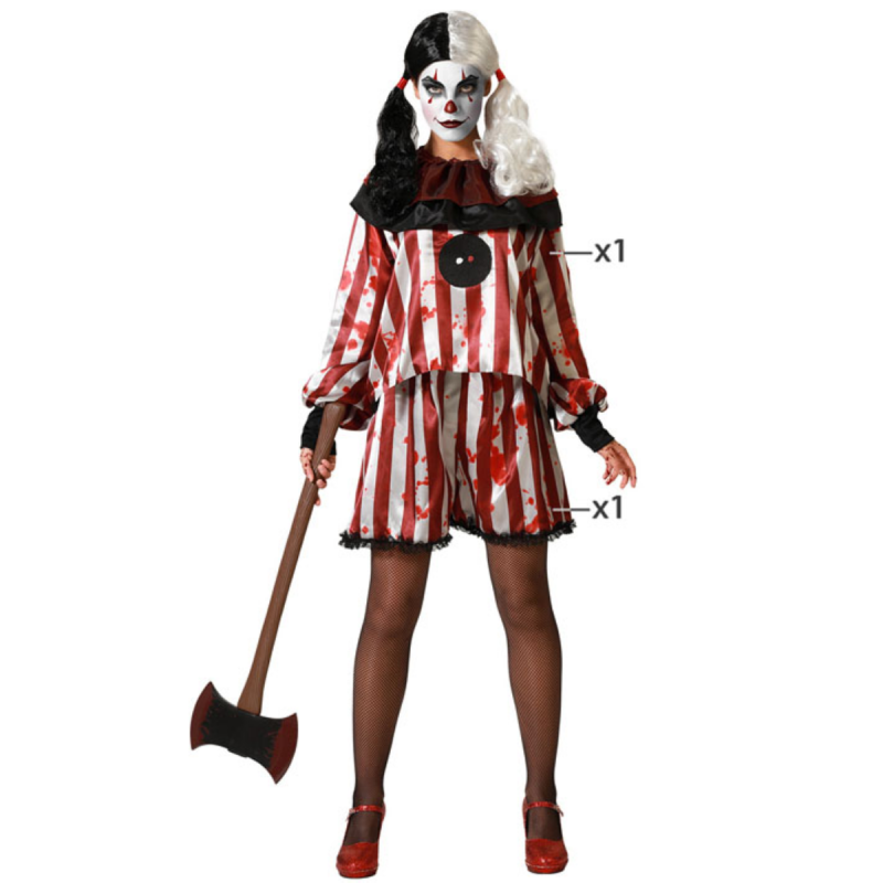 Disfraz Payasa Roja Mujer