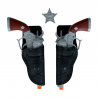 Par de Cartucheras con Pistolas y Placa de Sheriff – 24 cm