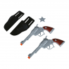 Par de Cartucheras con Pistolas y Placa de Sheriff – 24 cm