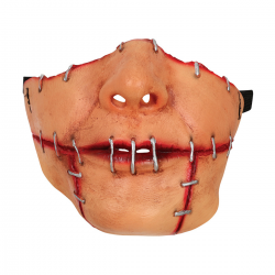 Media Máscara Boca Cosida de Látex