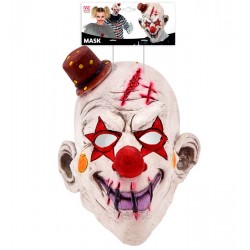 Máscara Cabeza Completa Payaso Asesino con Mini Sombrero