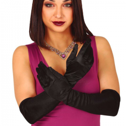 Guantes Satinados Negros 51 cm