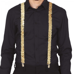 Tirantes de lentejuelas oro