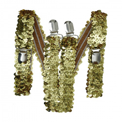 Tirantes de lentejuelas oro