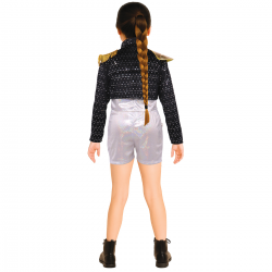 Disfraz Pop Star Silver Leader K-Pop – Niña