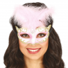 Antifaz Rosa con Pluma
