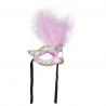 Antifaz Rosa con Pluma