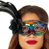 Antifaz Multicolor con Pluma