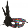 Antifaz Multicolor con Pluma