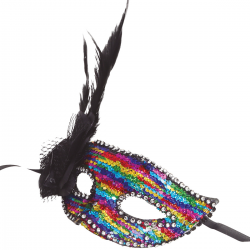 Antifaz Multicolor con Pluma