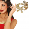 Brazalete Metálico Serpiente Dorado