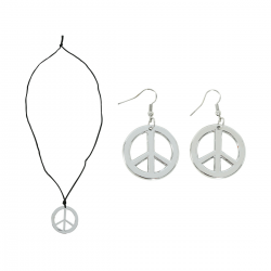 Conjunto Hippie Collar y Pendientes Plata
