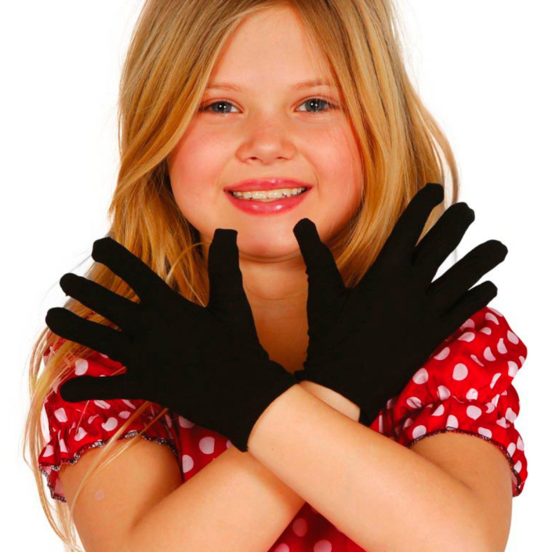 Guantes Negros Infantiles 17 cm