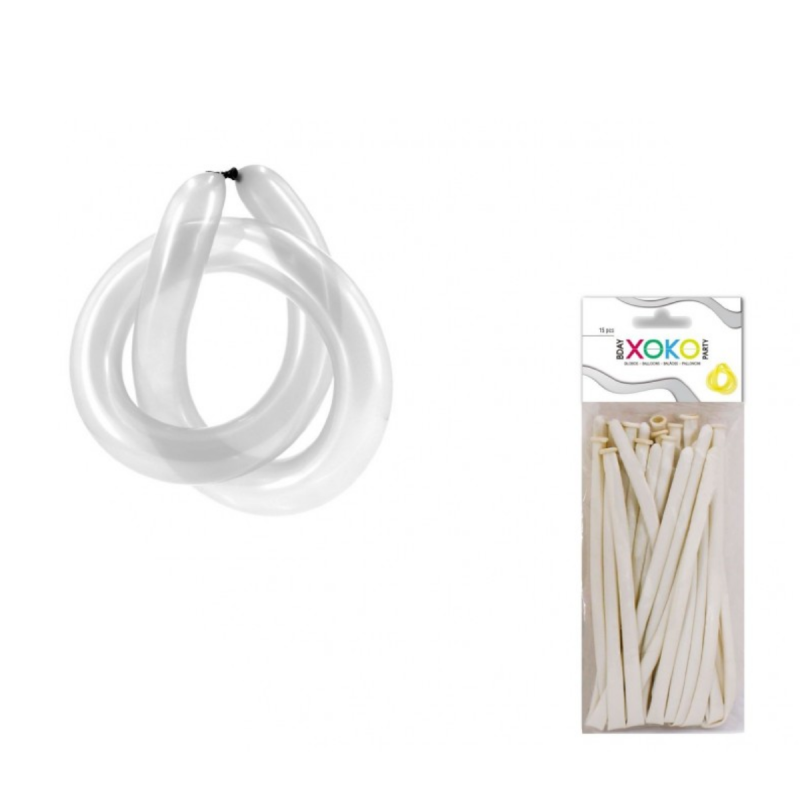 Globos de Modelar Blancos 15 Unidades