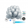 Globos Pastel Gris Látex 35 cm – Pack 25 Unidades