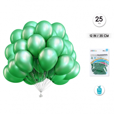 Globos Perla Verde Látex 35...