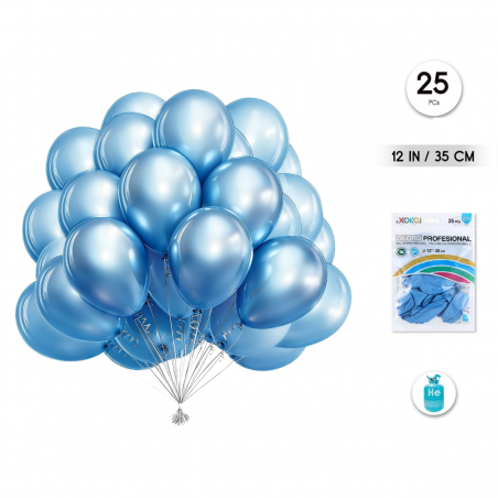 Globos Perla Azul Látex 35...