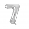 Globo Foil Número 7 Plata 110 cm