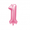 Globo Foil Número 1 Rosa Baby 110 cm