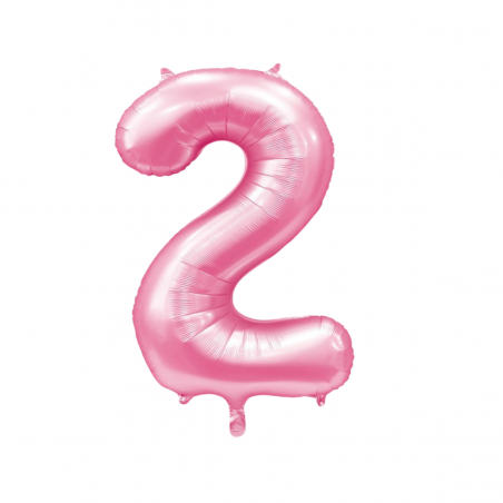 Globo Foil Número 2 Rosa...